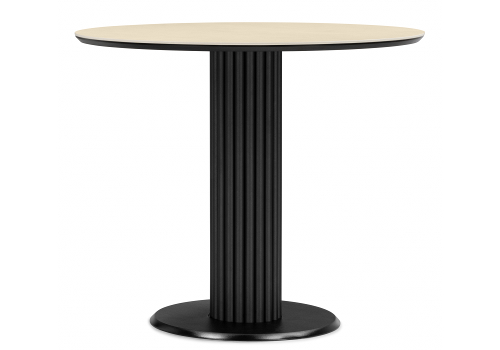 Керамический стол Кэмерон 90 okara light yellow / черный