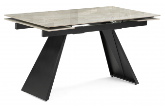 Керамический стол Хорсборо 140(200)х80х79 dyna fantasico grey / черный