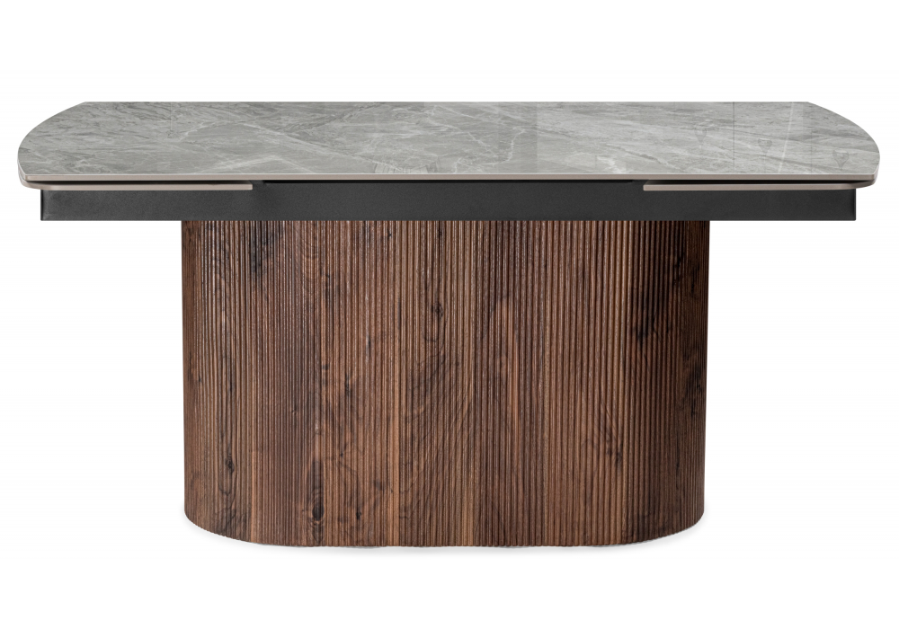 Керамический стол Lagos 160(240)x90 серый / орех