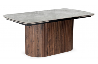 Керамический стол Катчел-2 120(180)x80 matte черный мрамор / черный