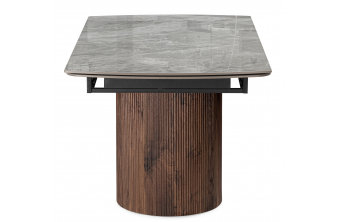 Керамический стол Катчел-2 120(180)x80 matte черный мрамор / черный