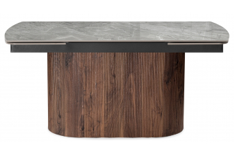 Керамический стол Катчел-2 120(180)x80 matte черный мрамор / черный