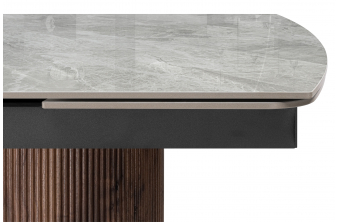 Керамический стол Катчел-2 120(180)x80 matte черный мрамор / черный