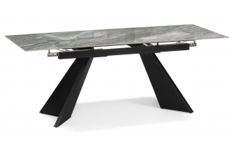 Керамический стол Ливи 140(200)х80х78 оробико / черный