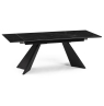 Керамический стол Ливи 140х80х78 черный мрамор / черный