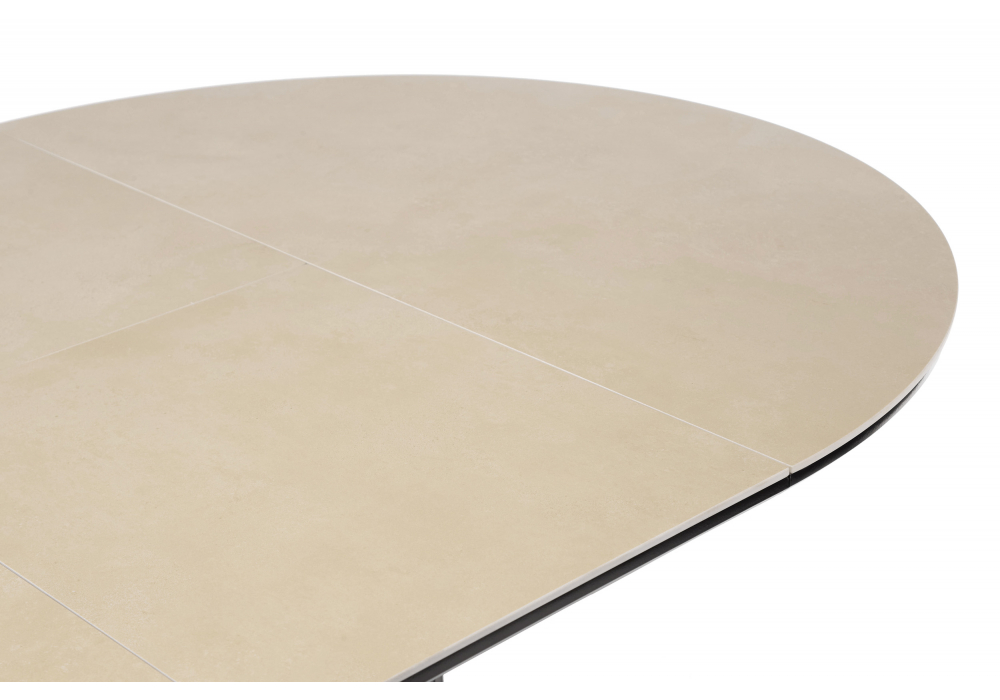 Керамический стол Лорен 100(140) okara light yellow / черный