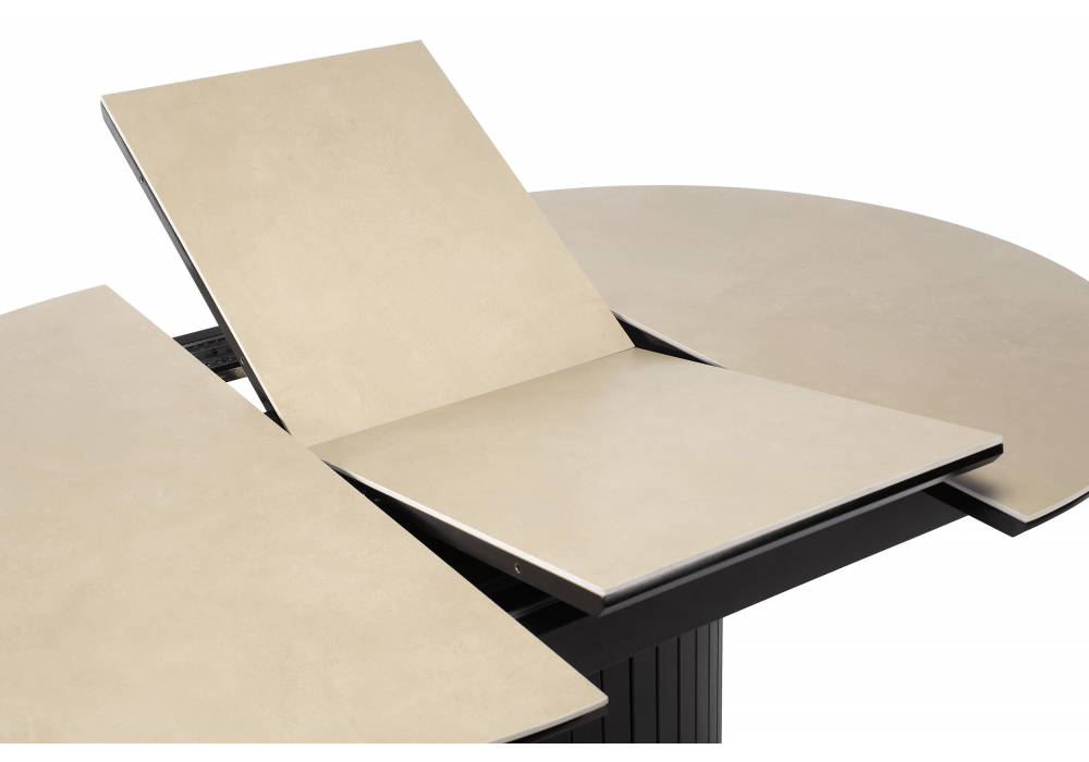 Керамический стол Лорен 100(140) okara light yellow / черный