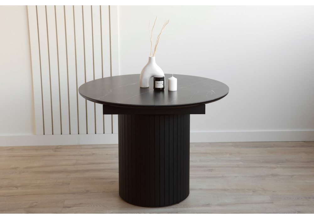 Керамический стол Лорен 100(140) shakespeare black / черный