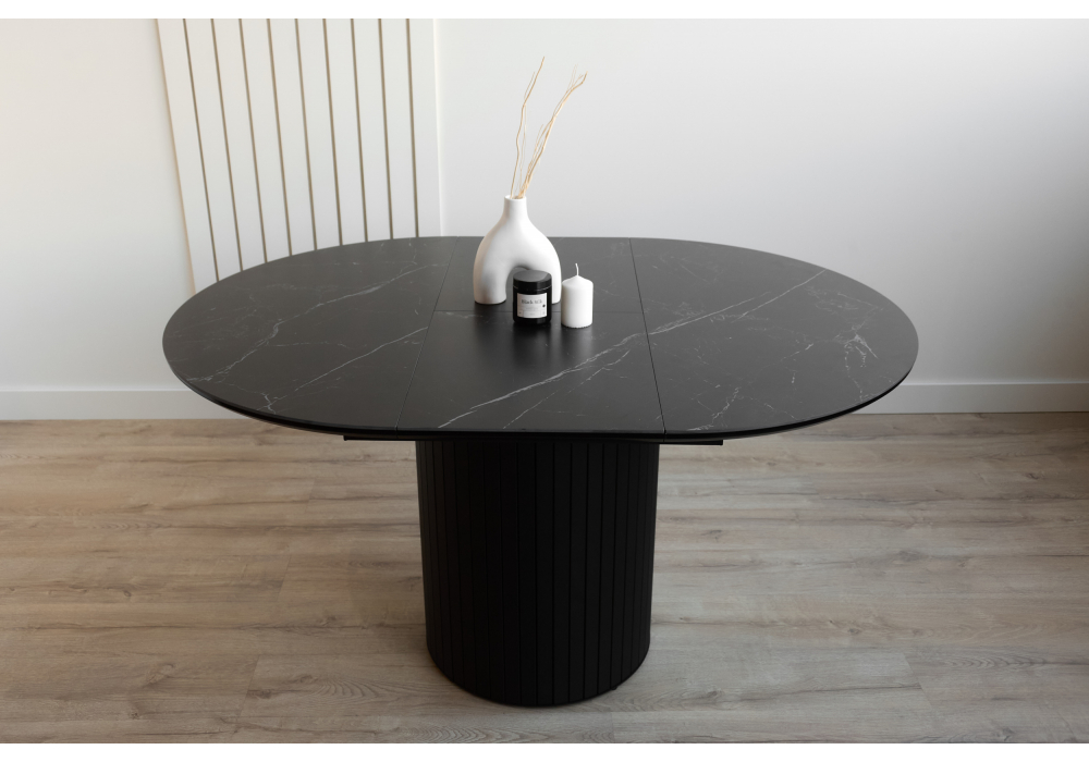 Керамический стол Лорен 100(140) shakespeare black / черный