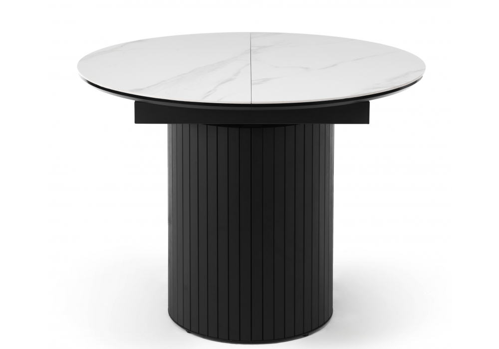 Керамический стол Лорен 100(140) snow white / черный