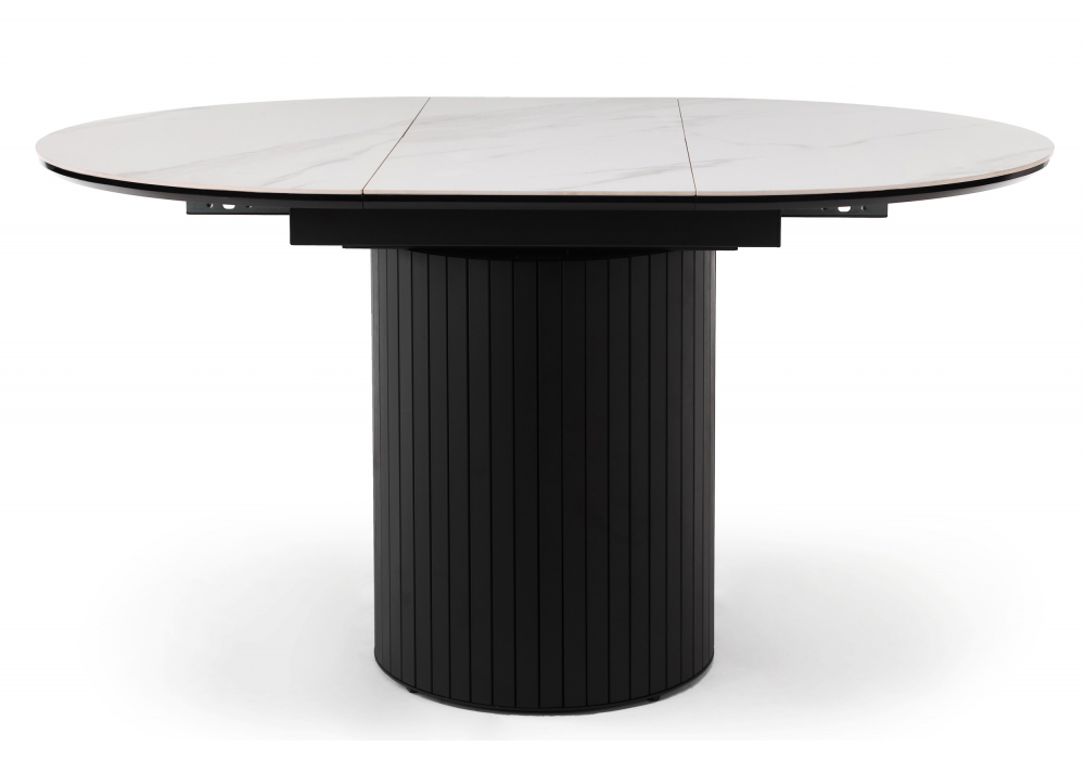 Керамический стол Лорен 100(140) snow white / черный