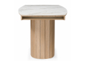 Керамический стол Люмен 140(180)х80 белый с прожилками gilt white / дуб американский