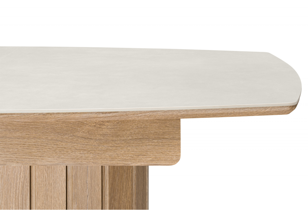 Керамический стол Люмен 140(180)х80 carmen light grey / дуб американский