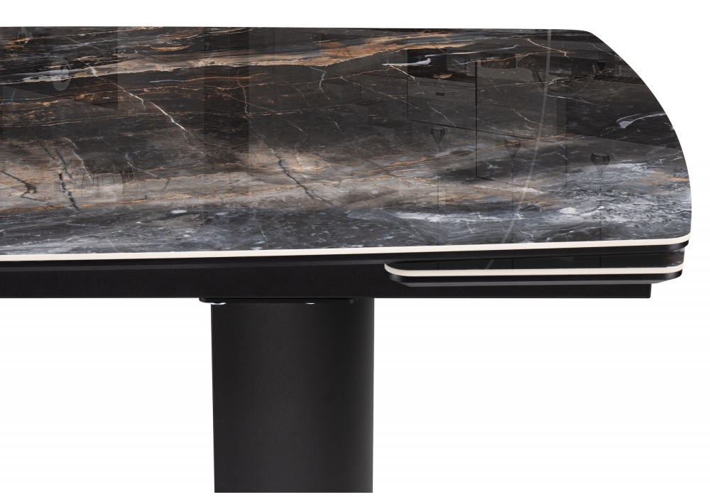 Керамический стол Маре 200(260)х100х77 neodom titanium lawa nero / черный
