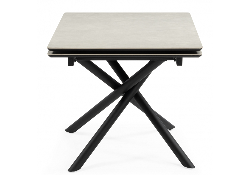 Керамический стол Мэриан 120(180)х80 carmen light grey / черный