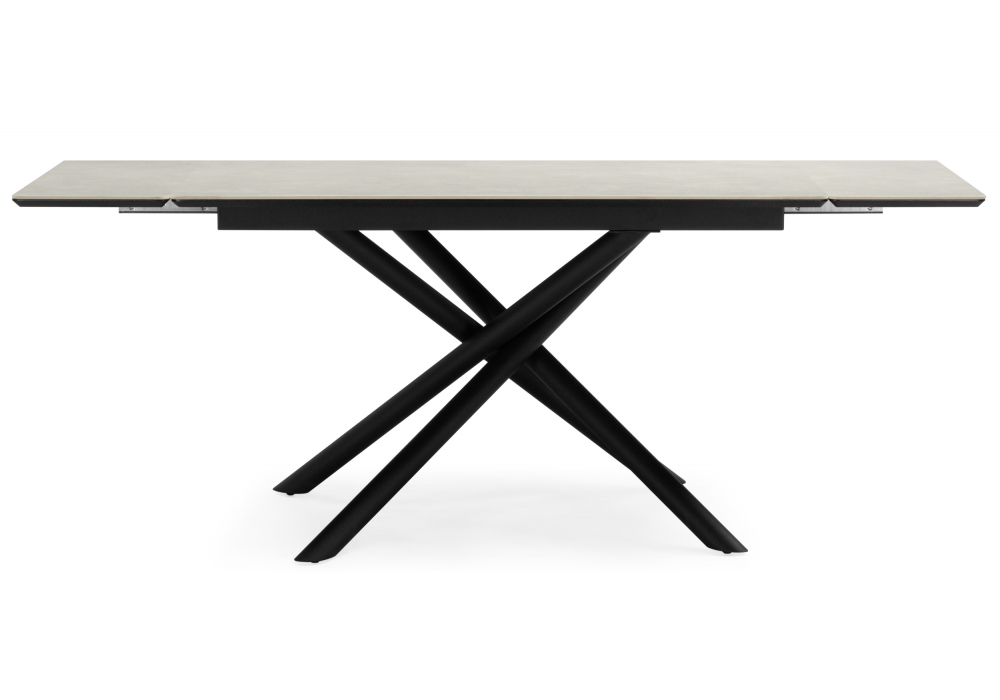 Керамический стол Мэриан 120(180)х80 carmen light grey / черный