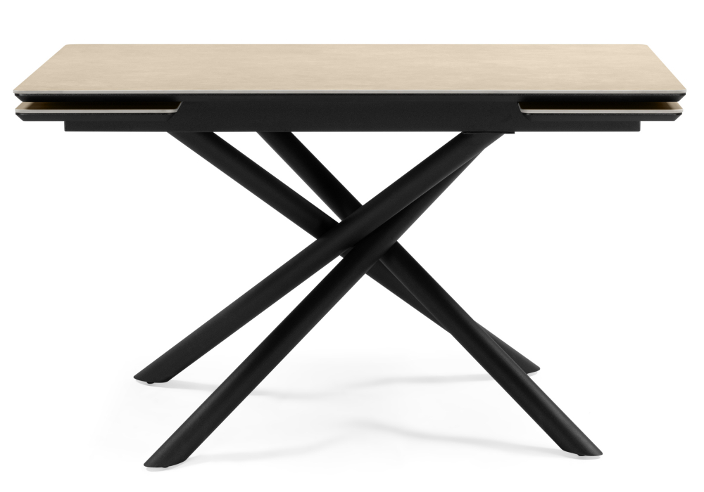 Керамический стол Мэриан 120(180)х80 okara light yellow / черный