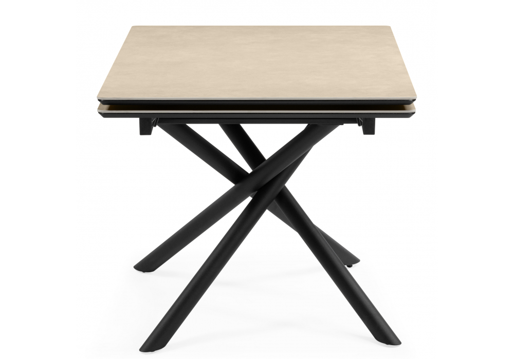 Керамический стол Мэриан 120(180)х80 okara light yellow / черный