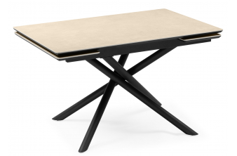 Керамический стол Мэриан 120(180)х80 okara light yellow / черный