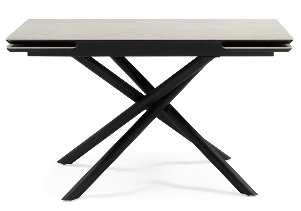 Керамический стол Мэриан 140 (200) х 80 carmen light grey / черный