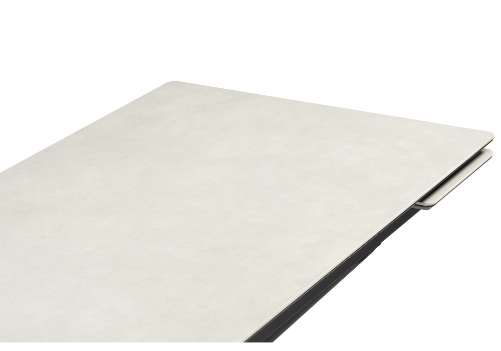 Керамический стол Мэриан 140 (200) х 80 carmen light grey / черный