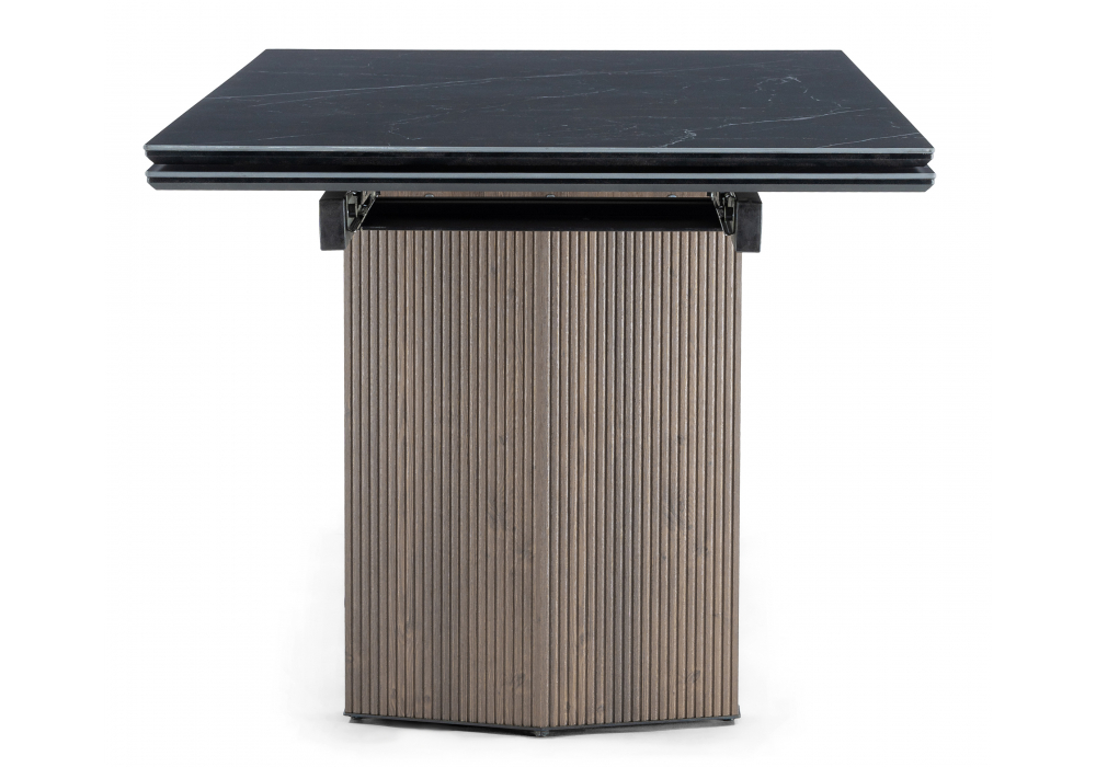 Керамический стол Монерон 180(240)x90 shakespeare black / орех кантри