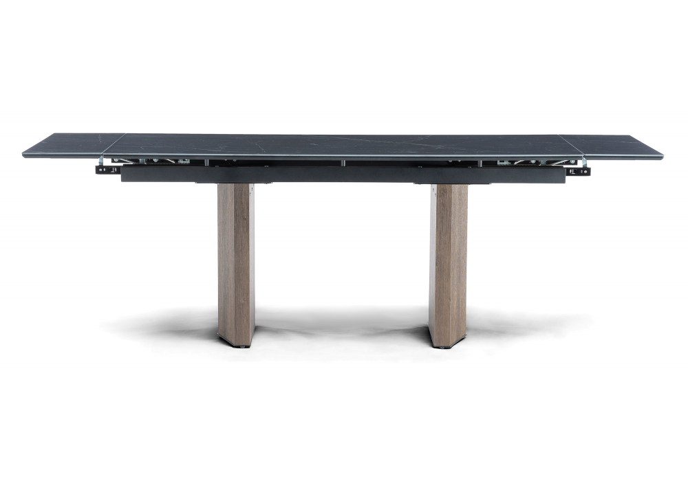 Керамический стол Монерон 180(240)x90 shakespeare black / орех кантри