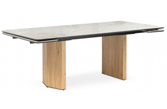 Керамический стол Монерон 200x100 brecha crema elegance / дуб монтана