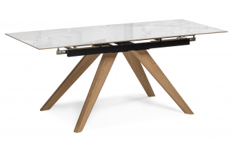 Керамический стол Морсби 140(200)х80х80 dyna fantasico / лесной орех