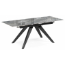 Керамический стол Морсби 140(200)х80х80 оробико / черный