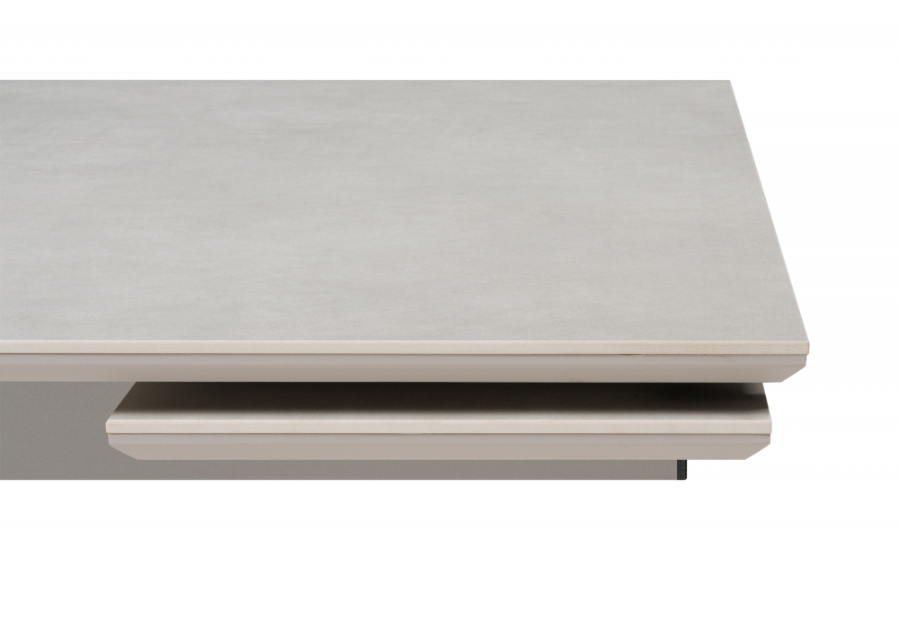 Керамический стол Мун 120(180)х80 carmen light gray / серый матовый