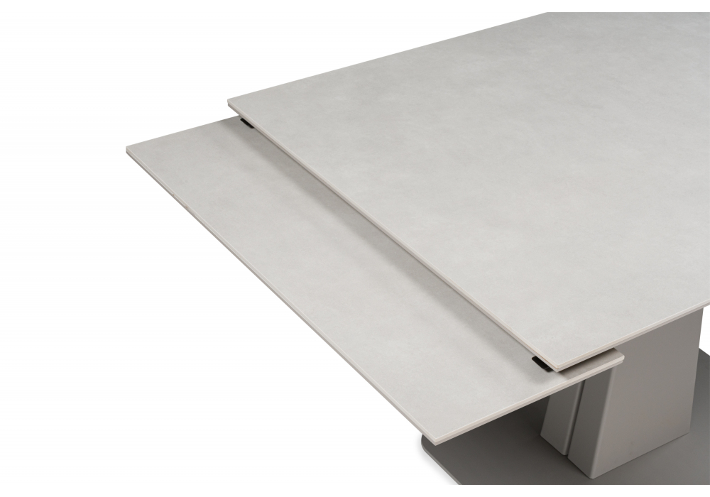 Керамический стол Мун 120(180)х80 carmen light gray / серый матовый