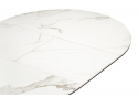 Керамический стол Нельсон 100(140)х100х76 alpine white / черный