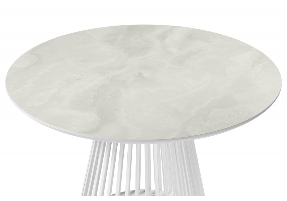 Керамический стол Нэнси 110 onyx bianco soft satin / белый