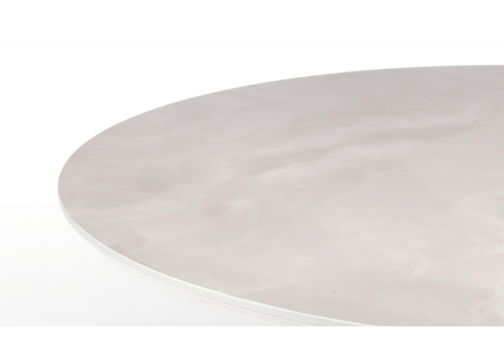 Керамический стол Нэнси 110 onyx bianco soft satin / золото