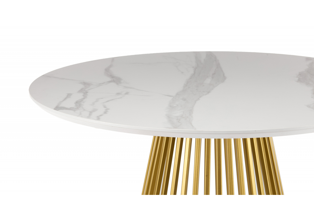 Керамический стол Нэнси 110 patagonoa bianco repose / золото