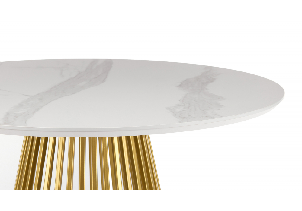 Керамический стол Нэнси 110 patagonoa bianco repose / золото