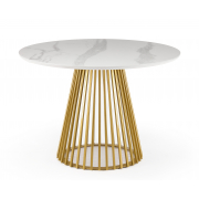 Керамический стол Нэнси 110 patagonoa bianco repose / золото