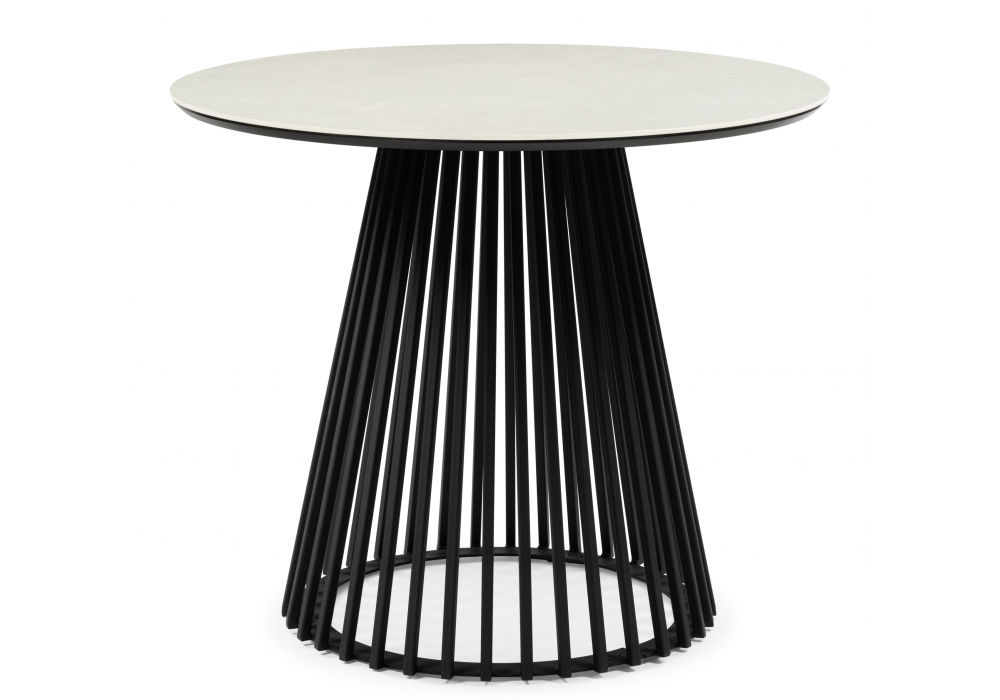 Керамический стол Нэнси 90 carmen light grey / черный