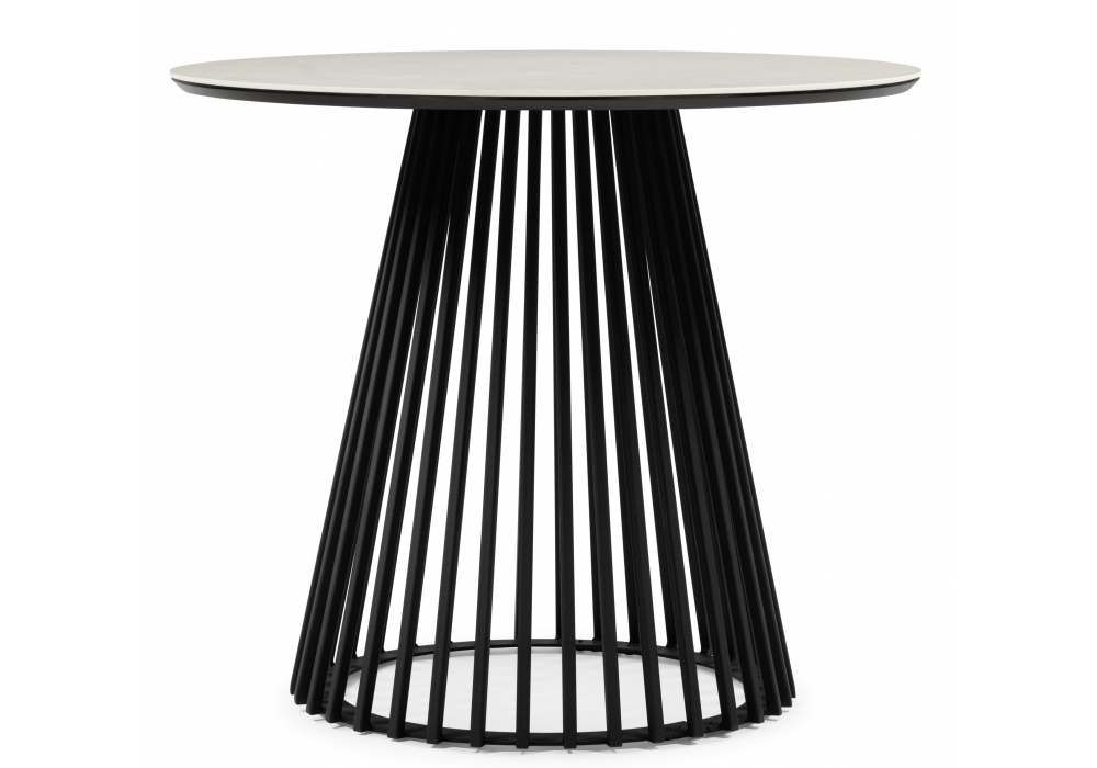 Керамический стол Нэнси 90 carmen light grey / черный