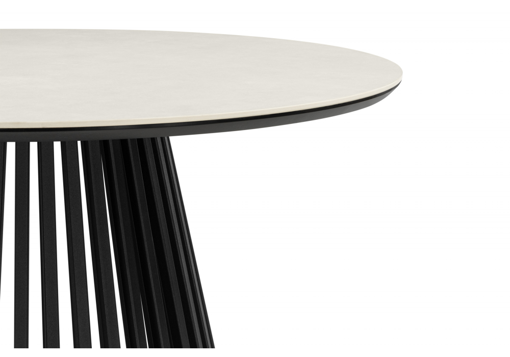 Керамический стол Нэнси 90 carmen light grey / черный