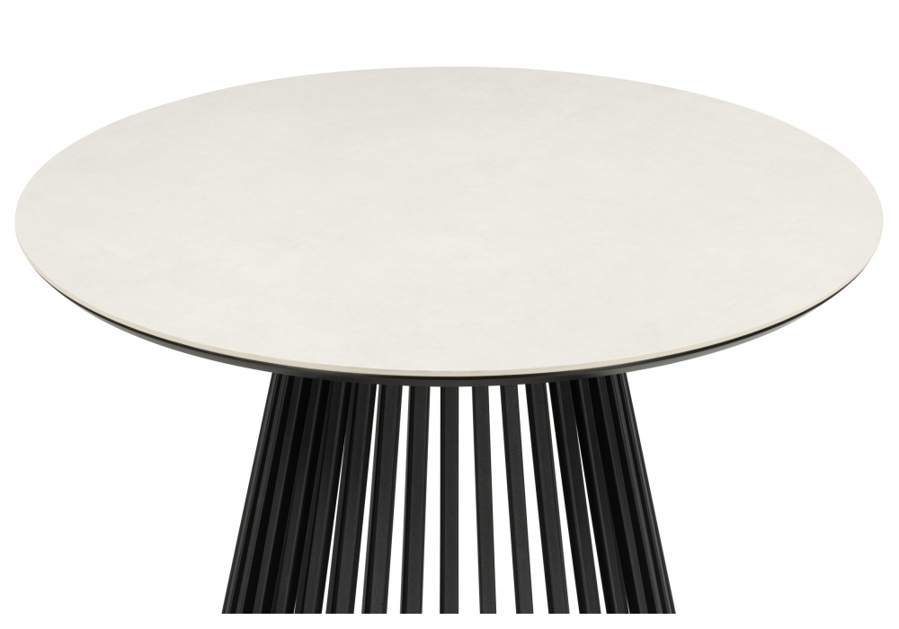 Керамический стол Нэнси 90 carmen light grey / черный