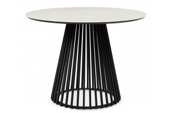 Керамический стол Нэнси 90 carmen light grey / черный