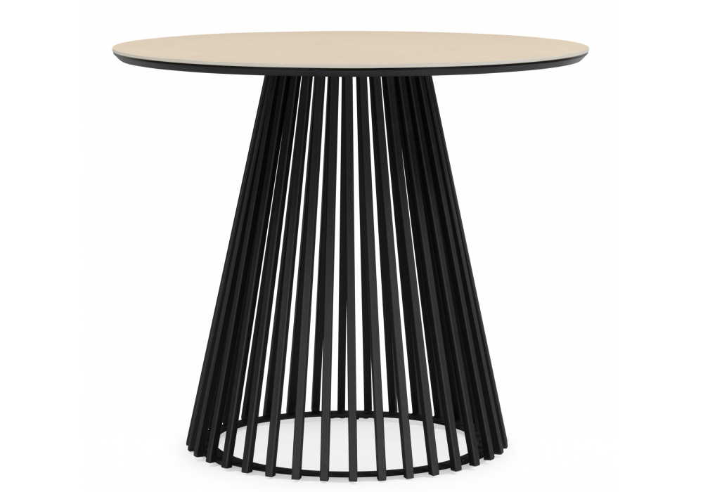 Керамический стол Нэнси 90 okara light yellow / черный