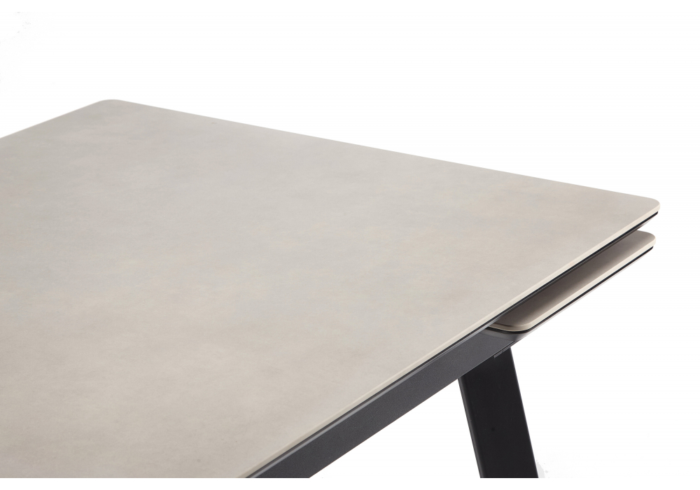 Керамический стол Норман 120(180)х80 carmen light grey / черный