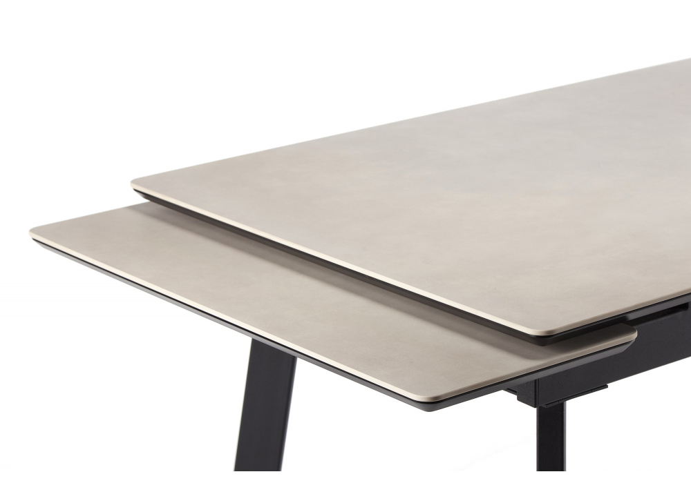 Керамический стол Норман 120(180)х80 carmen light grey / черный