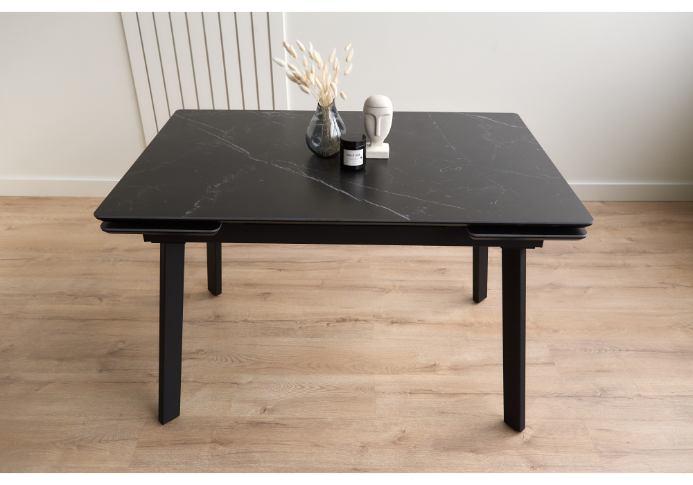 Керамический стол Норман 120(180)х80 shakespeare black / черный