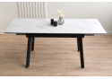Керамический стол Норман 120(180)х80 snow (alpin) white / черный