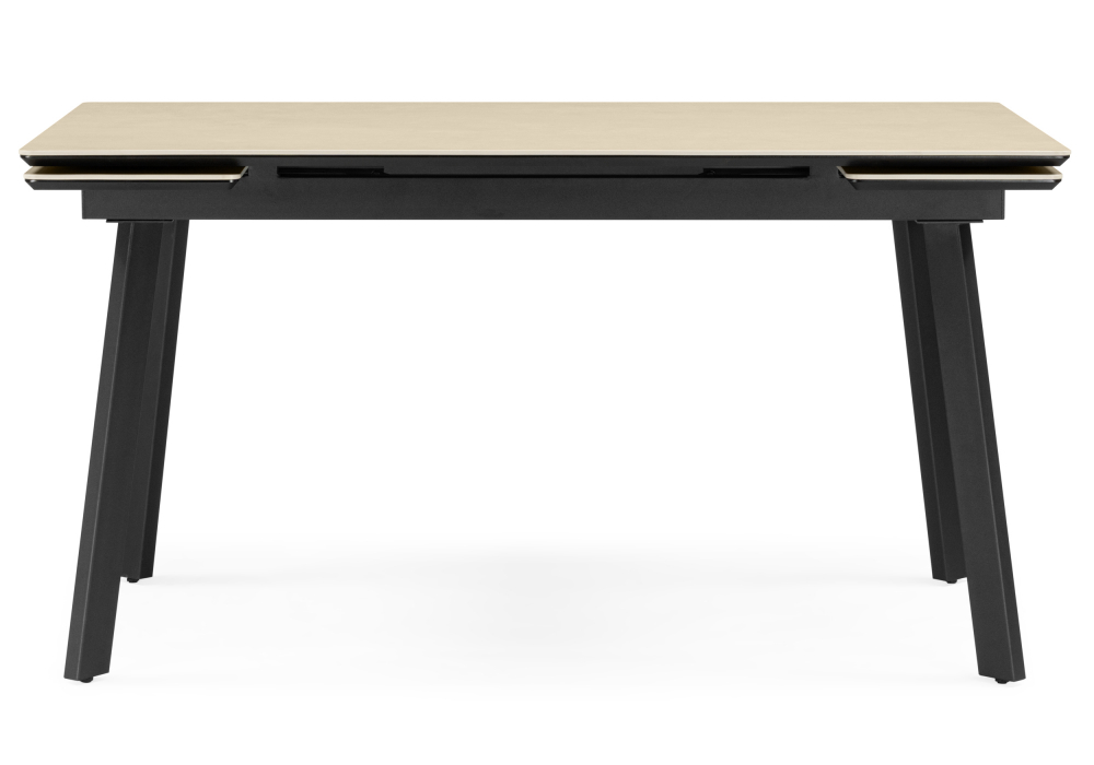 Керамический стол Норман 140(200)х80 okara light yellow / черный