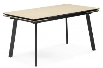 Керамический стол Норман 140(200)х80 okara light yellow / черный